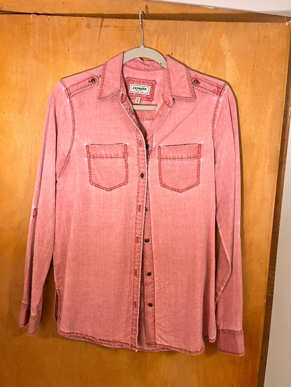 Long sleeve button down boyfriend shirt
